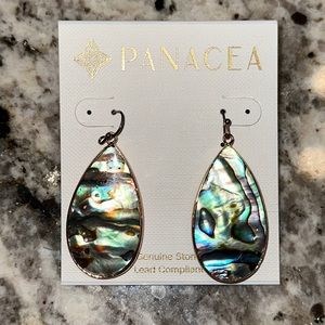 Panacea Abalone Mother of Pearl Gold Trim Drop Earrings from Nordstrom